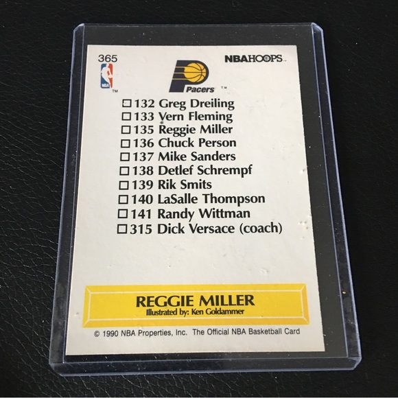 NBA HOOPS #365 REGGIE MILLER CARD (1990) MINT - Picture 2 of 2